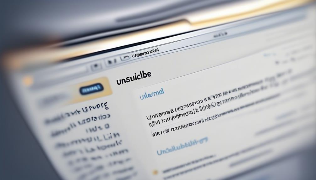 finding the unsubscribe button
