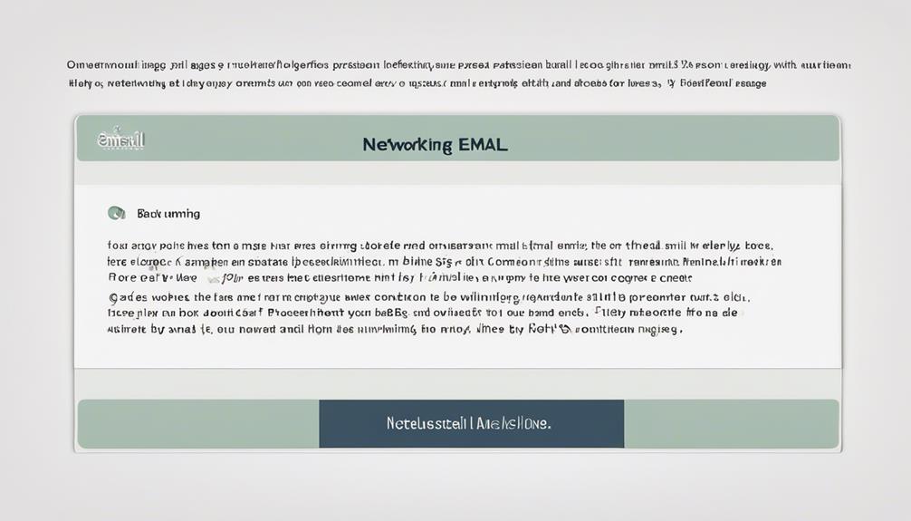 sample networking email template