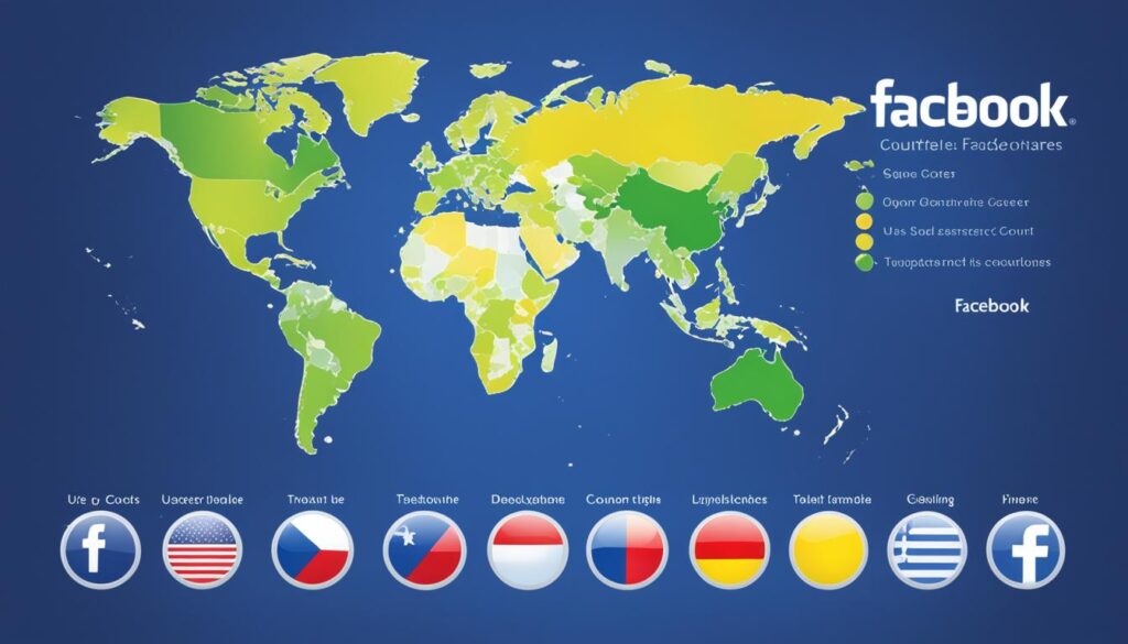 countries with the most Facebook users