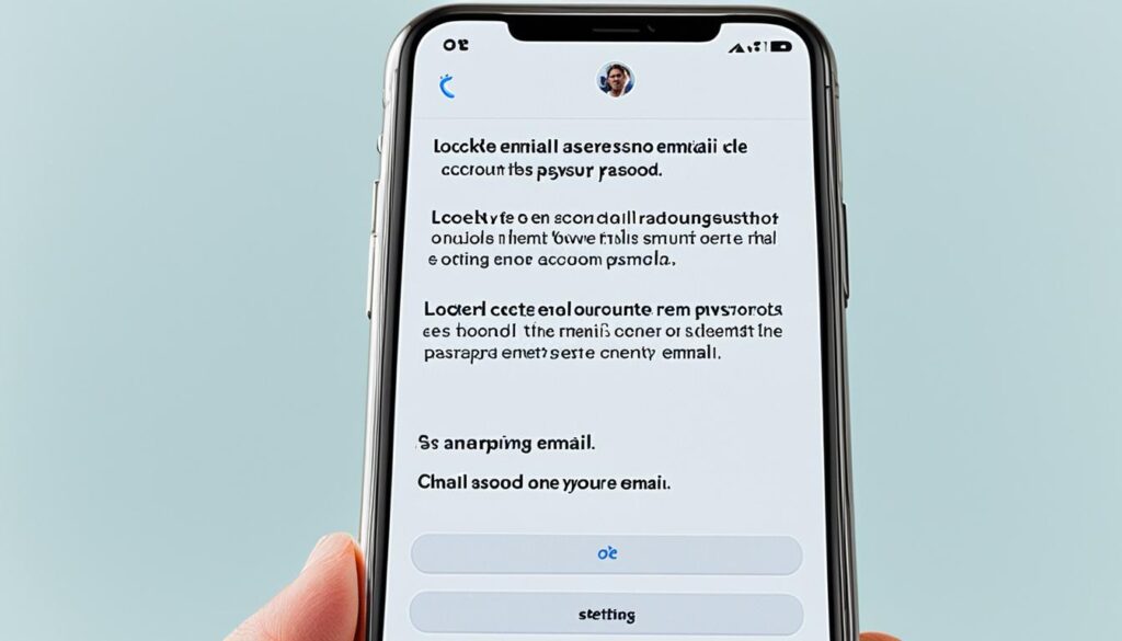 how to reset email password on iPhone