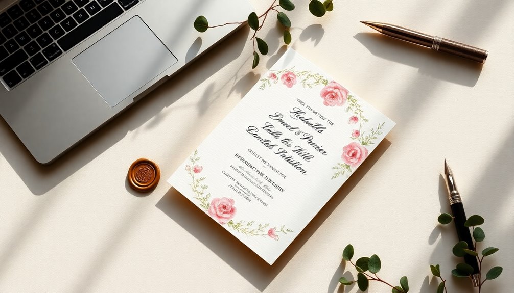 effortless wedding invitation template