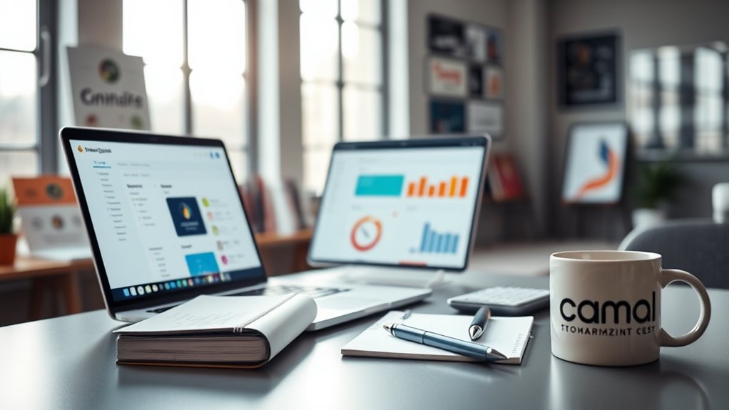 consistent brand voice and visuals