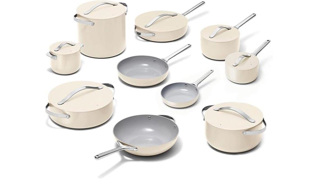 24 piece ceramic cookware set