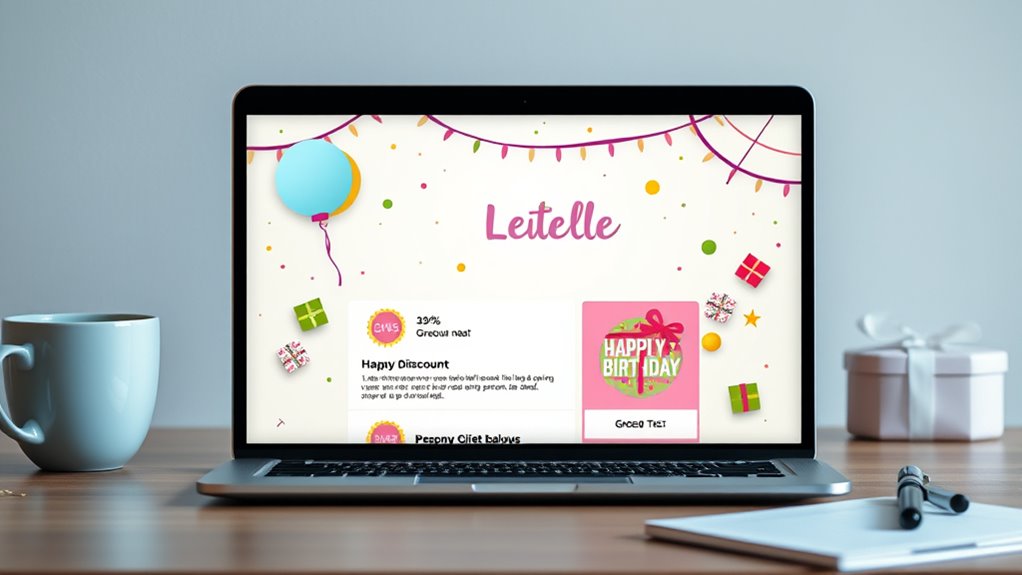 birthday discount celebration email