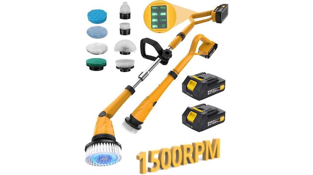 cordless cleaning brush set