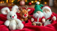 festive cozy jellycat selection