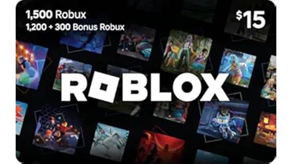 robux roblox gift card