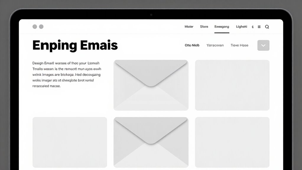 clear organized email layout