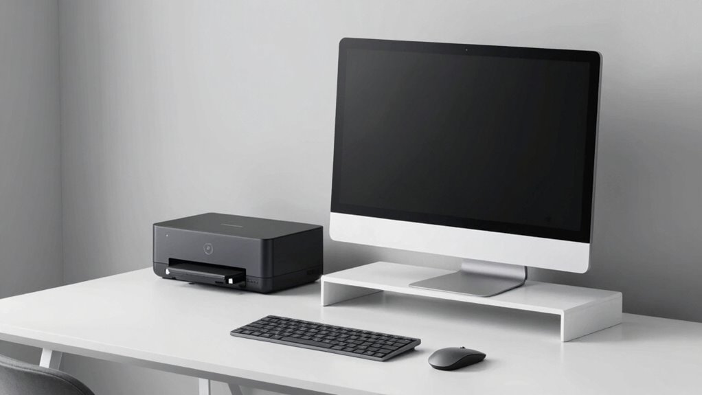 efficient compact office setup