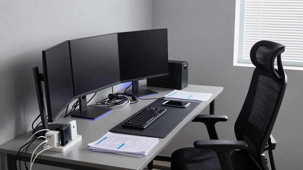 efficient ergonomic compact workspace