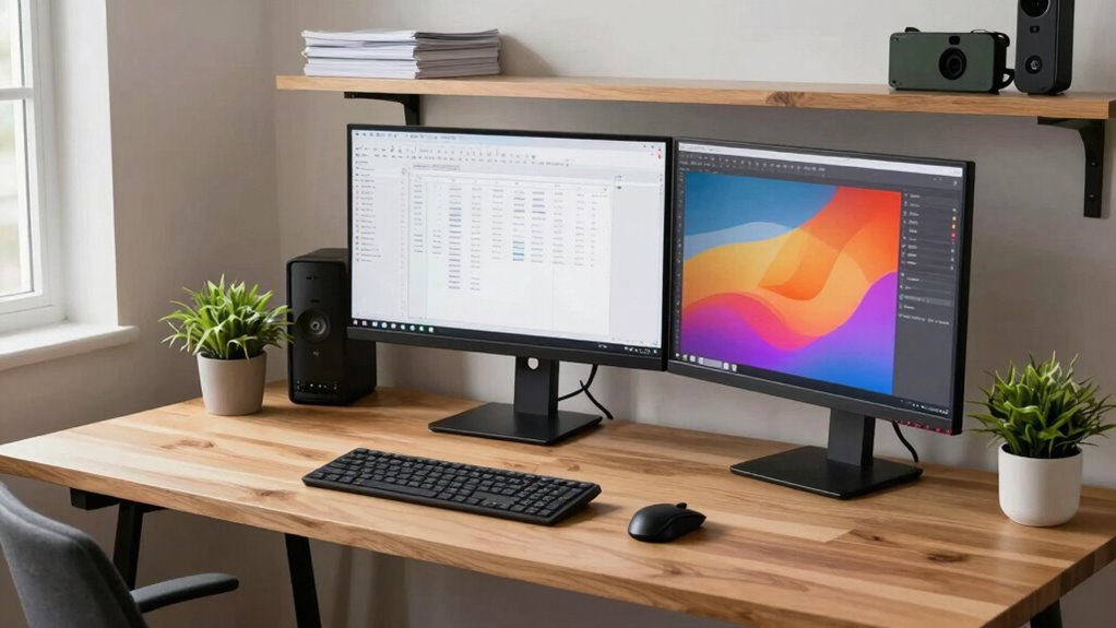 optimized small desk workflows