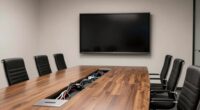 organized conference room cables
