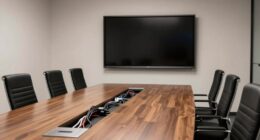organized conference room cables