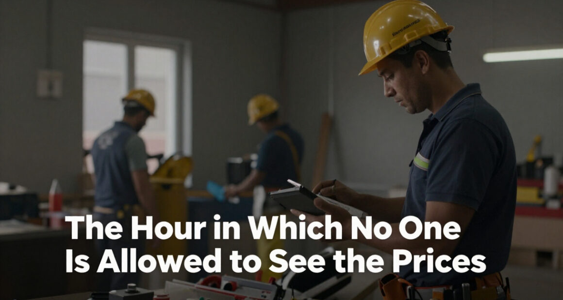 The Hour in Which No One Is Allowed to See the Prices