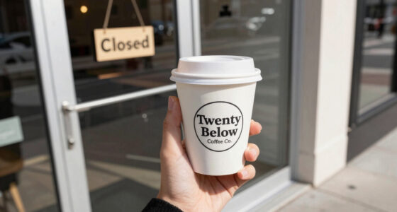 Twenty Below Coffee Co. announces it is closing