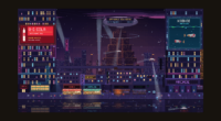 Neon Rain 2049: a rain-soaked pixel-art megacity with neon signs and flying cars